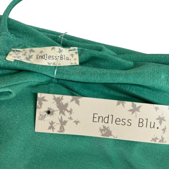 Endless Blu Cut Out Midi Sexy‎ Green Dress Womens Size L - Picture 5 of 6
